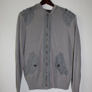 Guess Hooded Zip Up Sweater